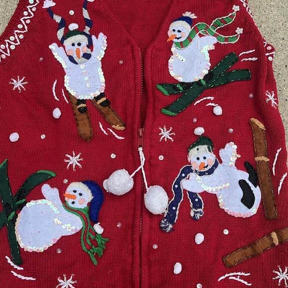Vintage! Heirloom Collectibles Winter/Christmas Sweater Vest-Small Perfect 80's - Picture 3 of 5